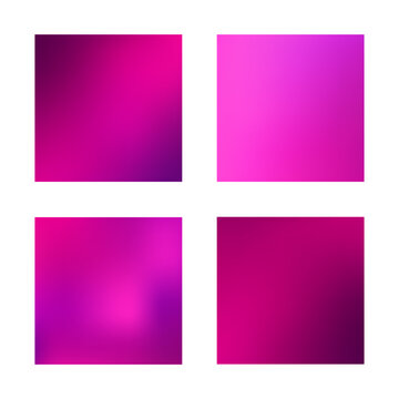 Square fuchsia magenta gradient backgrounds set