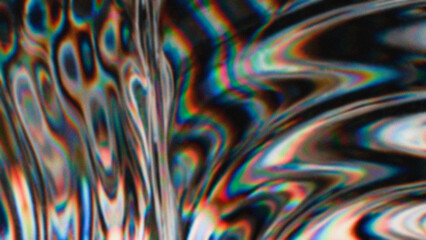 Abstract with vivid prism distortions and colorful wave textures. High-resolution background ideal for digital art, 3D rendering, and modern creative design projects.