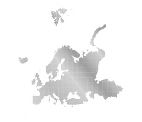 Obraz premium Europe map in grey color. Abstract dotted continent.