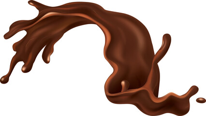 vector illustration of a chocolate splash