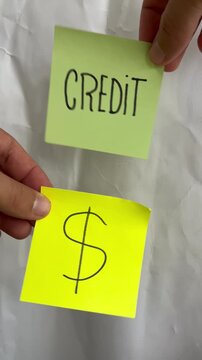 Credit and Dollar Sign. Link Between Credit and Money