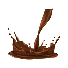 vector illustration of a chocolate splash