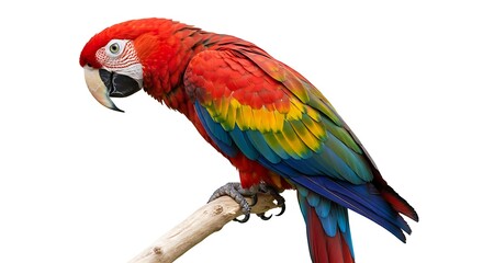 Fototapeta premium 真紅の羽根、静かな眼差し