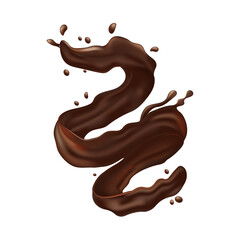 vector illustration of a chocolate splash
