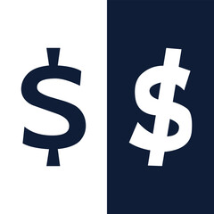 Us Dollar Currency Symbol. Dollar Sign icon Stock Vector - Illustration.