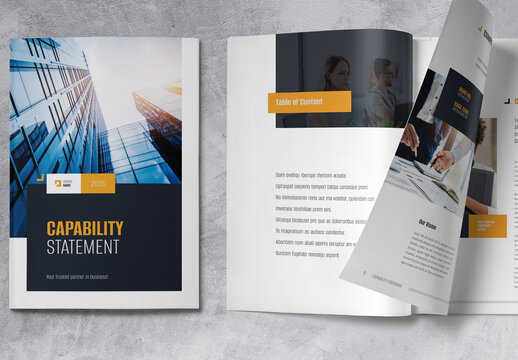 Capability Statement Business Brochure Template 
