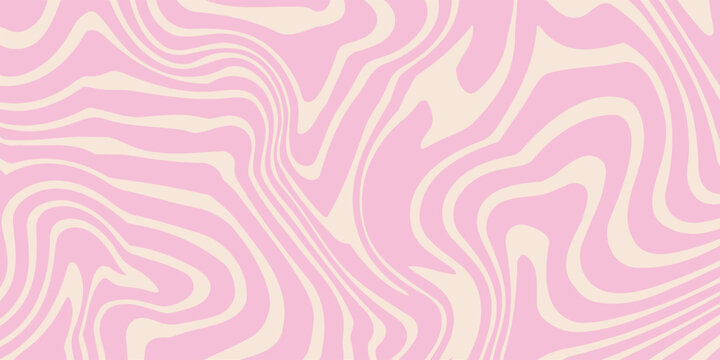 Pink candy pattern background. Abstract vector melted caramel texture. Strawberry cream swirls. Liquid mousse background. Psychedelic trippy raspberry ice cream.