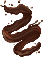 vector illustration of a chocolate splash