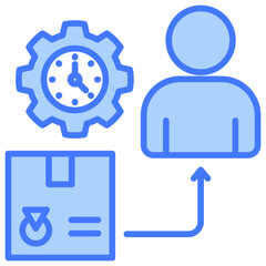 Lead Time Blue Icon