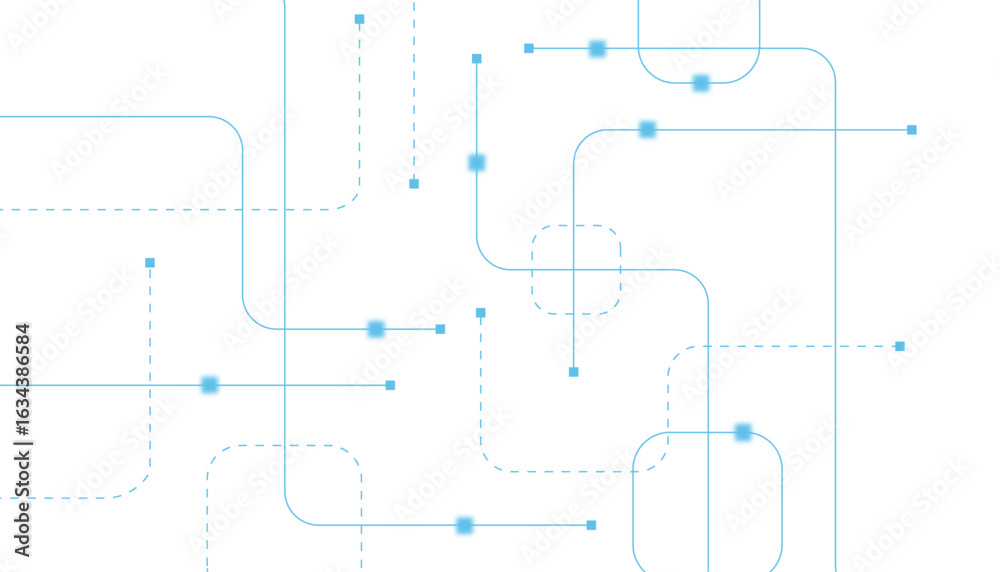 Wall mural abstract futuristic technology background. technology background with crossed lines and dots.