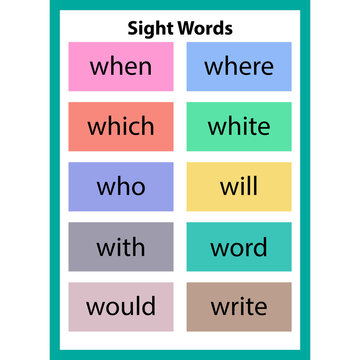 English Alphabet Sight word Page 20