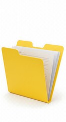 Sunny Yellow File Folder: Organized Simplicity