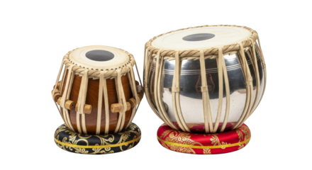 Indian percussion Tabla drums poised for rhythm