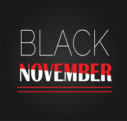 Flat lay Black November