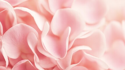 Soft abstract floral background with pink pale rose petals in macro close-up and gentle blur effect, perfect for romantic, elegant, feminine, and holiday design or branding visuals