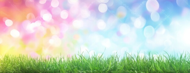 Fototapeta premium Summer background grass illustration nature.