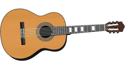 Serene classical guitar against the void