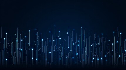 Abstract blue background with glowing circuit lines, digital connections, representing futuristic technology, data transmission, electronic systems, cyber network, innovation in high-tech environments