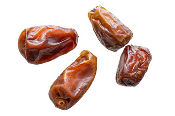 dried dates on an isolated background