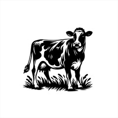 Fototapeta premium Cow standing in grass