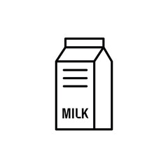 Milk Box Icon Outline Vector Illustration