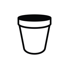 Potted Plant Icon Flat Design Vector Illustration