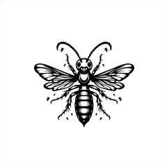 Obraz premium Detailed illustration of a bee