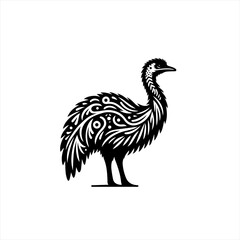 Naklejka premium Ornate emu illustration