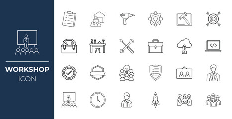 Workshop Icon for Tools and Repair Services, Workshop Icon for Craftsmanship and Maintenance