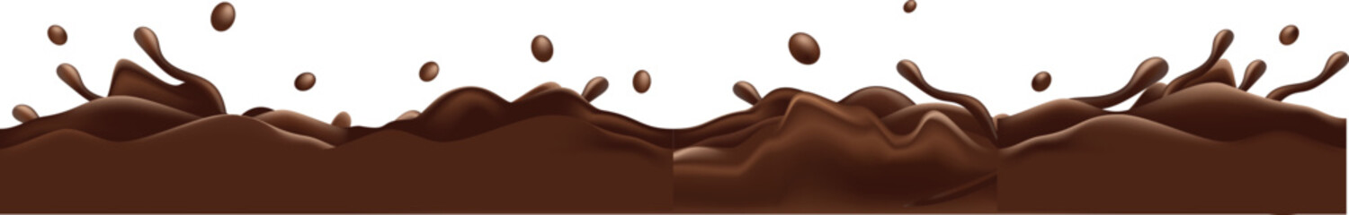 vector illustration of a chocolate splash