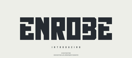 Enrdbe Minimal modern alphabet fonts. Typography minimalist neon urban digital fashion future creative logo font.