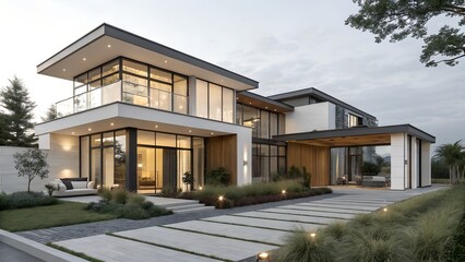 Fototapeta premium modern and contemporary home exterior design
