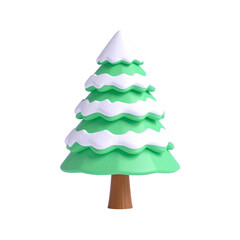 christmas tree isolated on white