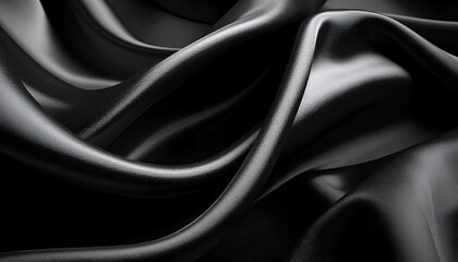 Obraz premium Black Silk Drape with Luxury Texture. (1)