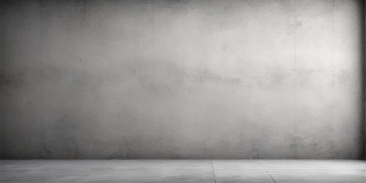 Old dark concrete wall and floor with textured vintage interior design