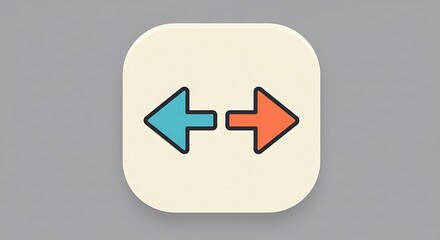 Opposing Arrows: Soft UI Icon Design