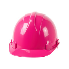 Pink Construction Helmet isolated On White Background