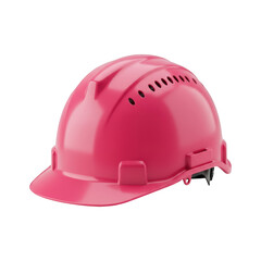 Fototapeta premium Pink Construction Helmet Isolated On White Background