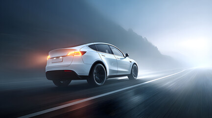 car driving on the road