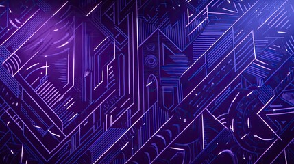 Abstract geometric purple design