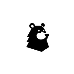 black bear cub logo and icon design
