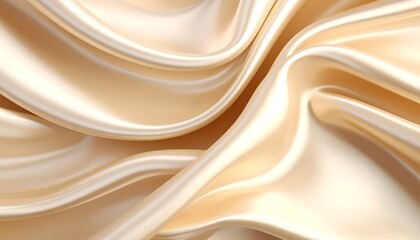 Obraz premium Draped Ivory Fabric Showing Elegant Folds and Subtle Texture