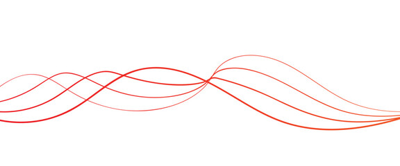 style abstract wave thin curved lines graphic for design