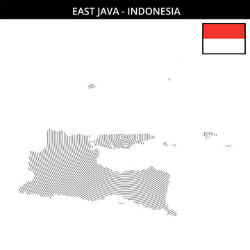 East Java  unique geographical maps and flags