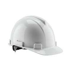 White Construction Helmet isolated On White Background