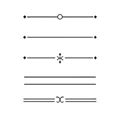 text dividers doodle set. Wedding decorative elements. Divider ornament, borders, floral, vintage line separators. Hand drawn vector illustration isolated on white background. Set page dividers.	