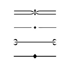 text dividers doodle set. Wedding decorative elements. Divider ornament, borders, floral, vintage line separators. Hand drawn vector illustration isolated on white background. Set page dividers.	