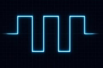Fototapeta premium Clean Digital Illustration of a Square Waveform 