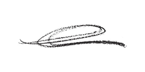 Black pencil hand writing strokes set on transparent background