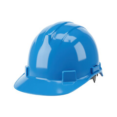 Fototapeta premium Blue Construction Helmet isolated On White Background